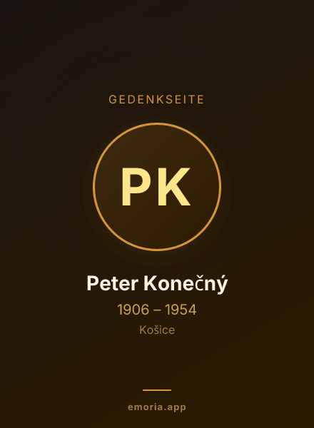 Gedenkportrait von Peter Konečný