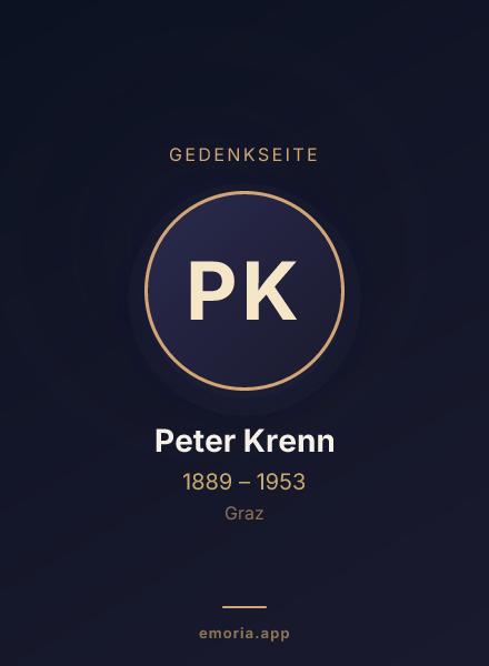 Gedenkportrait von Peter Krenn