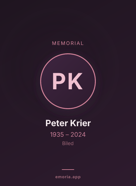Memorial portrait of Peter Krier