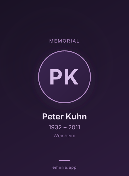 Memorial portrait of Peter Kuhn