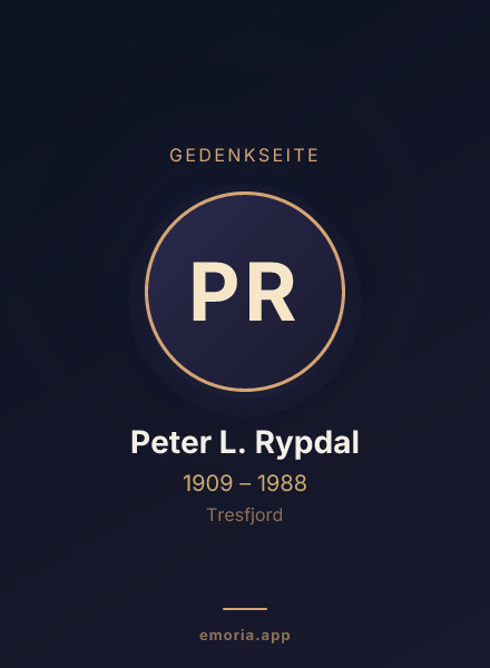 Gedenkportrait von Peter L. Rypdal