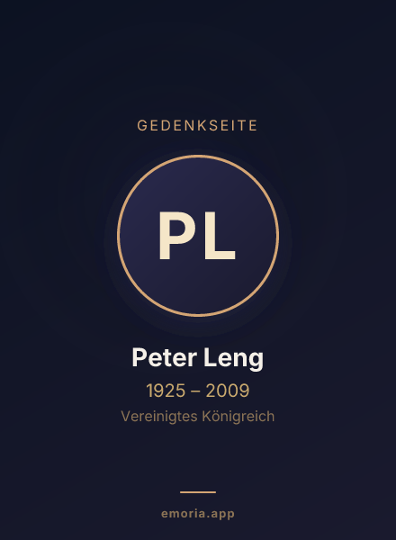 Gedenkportrait von Peter Leng