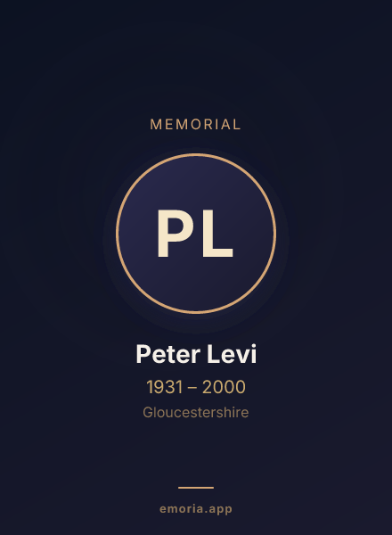 Memorial portrait of Peter Levi