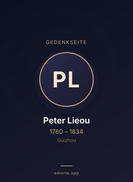 Gedenkportrait von Peter Lieou