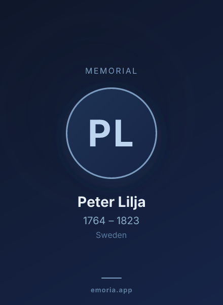 Memorial portrait of Peter Lilja
