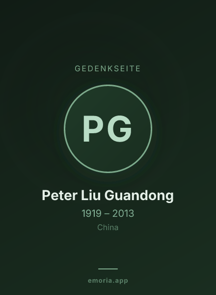 Gedenkportrait von Peter Liu Guandong