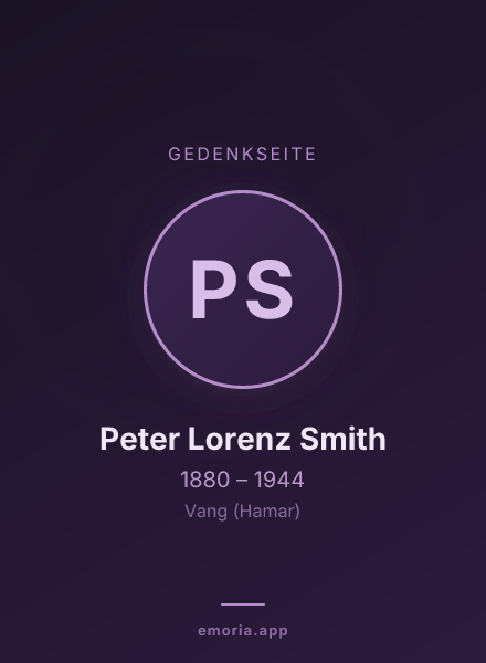 Gedenkportrait von Peter Lorenz Smith