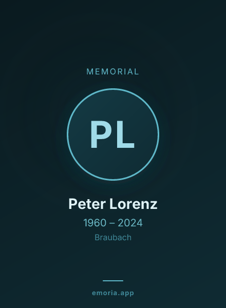 Memorial portrait of Peter Lorenz