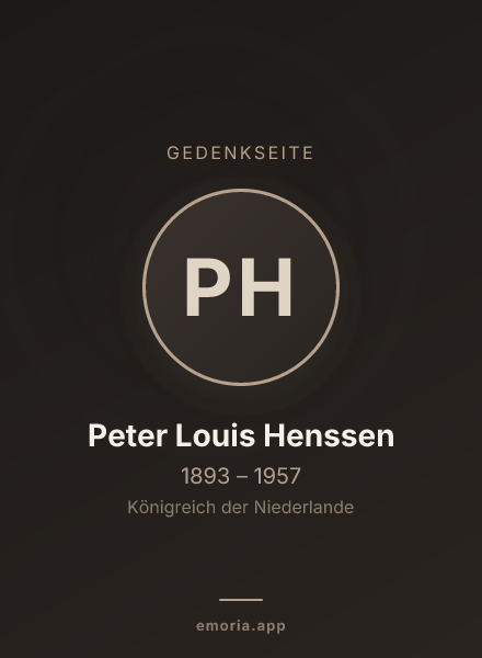 Gedenkportrait von Peter Louis Henssen