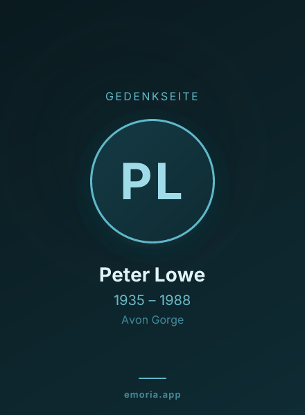 Gedenkportrait von Peter Lowe