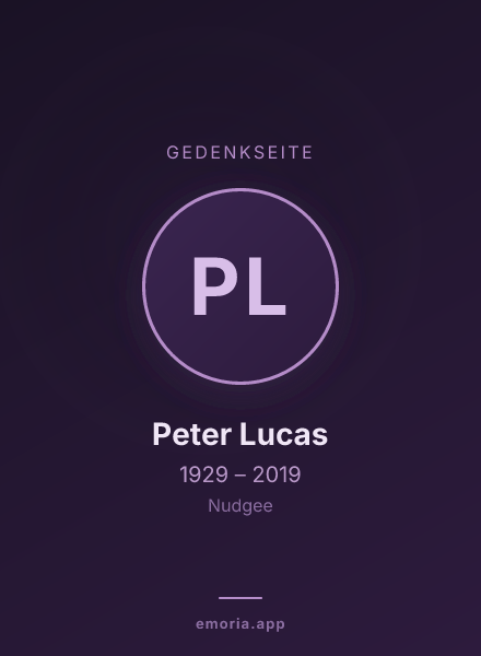 Gedenkportrait von Peter Lucas