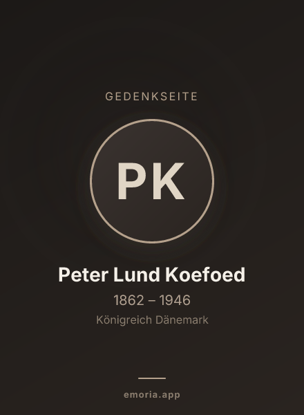 Gedenkportrait von Peter Lund Koefoed