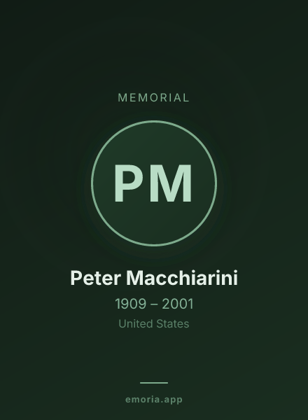 Memorial portrait of Peter Macchiarini