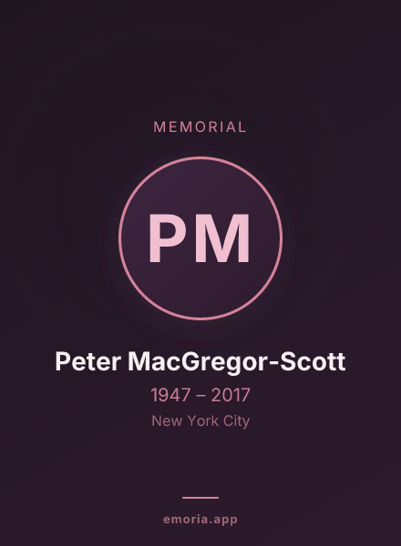 Memorial portrait of Peter MacGregor-Scott