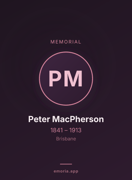 Memorial portrait of Peter MacPherson