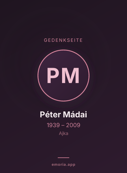 Gedenkportrait von Péter Mádai