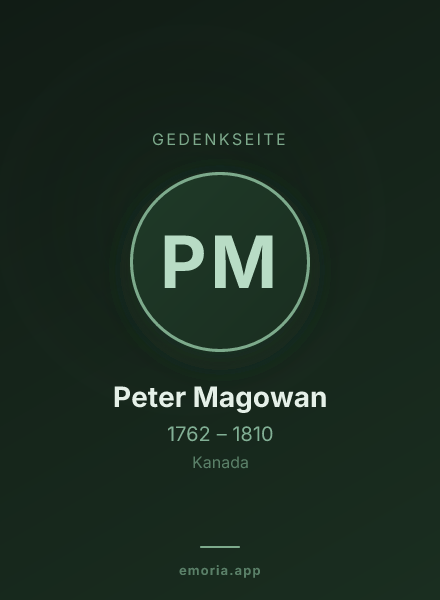 Gedenkportrait von Peter Magowan