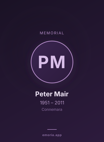 Memorial portrait of Peter Mair