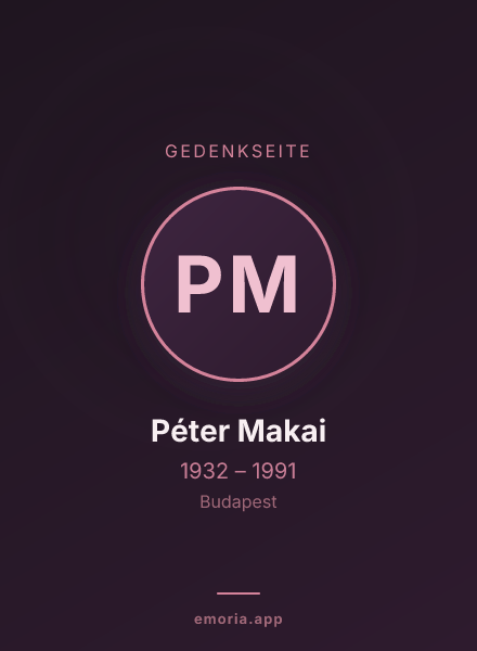 Gedenkportrait von Péter Makai