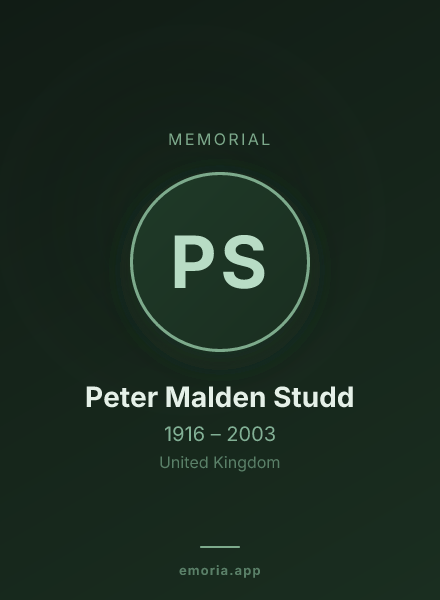 Memorial portrait of Peter Malden Studd