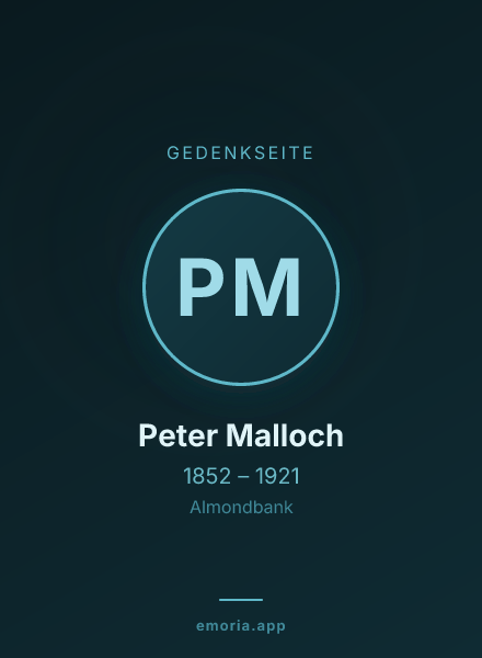 Gedenkportrait von Peter Malloch