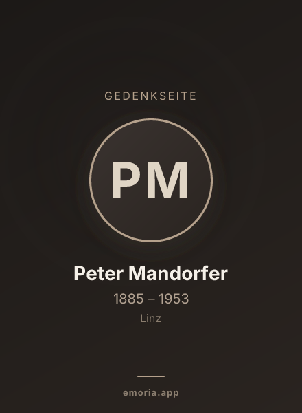 Gedenkportrait von Peter Mandorfer