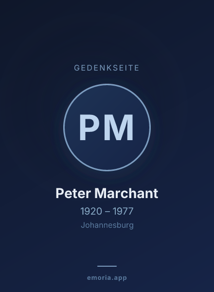 Gedenkportrait von Peter Marchant