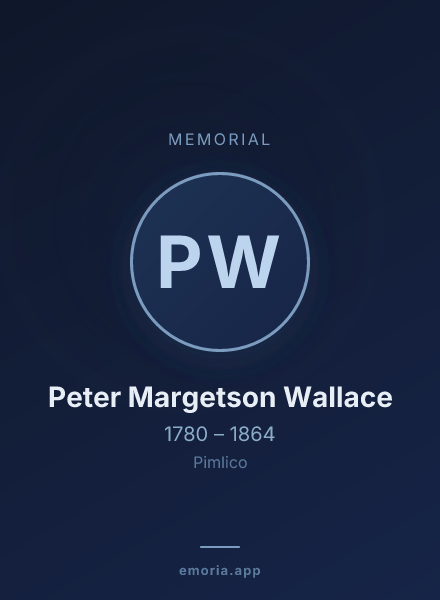 Memorial portrait of Peter Margetson Wallace