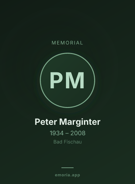 Memorial portrait of Peter Marginter