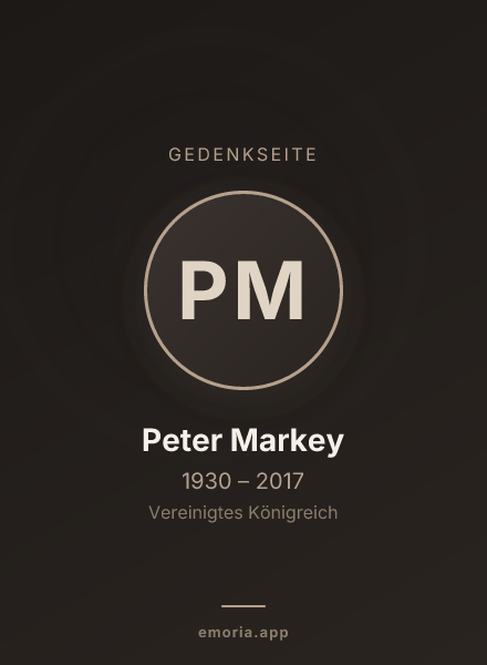 Gedenkportrait von Peter Markey