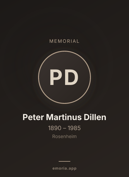 Memorial portrait of Peter Martinus Dillen