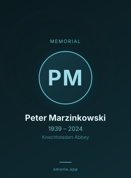 Memorial portrait of Peter Marzinkowski