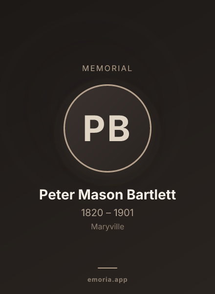 Memorial portrait of Peter Mason Bartlett