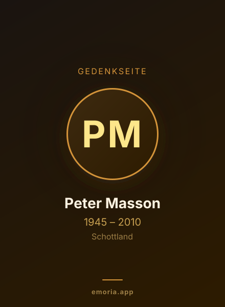 Gedenkportrait von Peter Masson