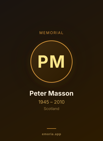 Memorial portrait of Peter Masson