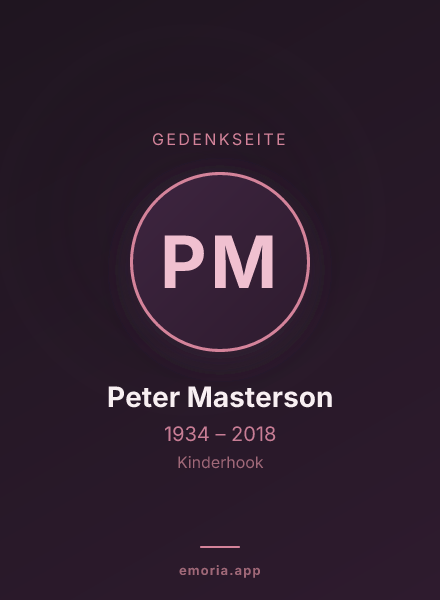 Gedenkportrait von Peter Masterson