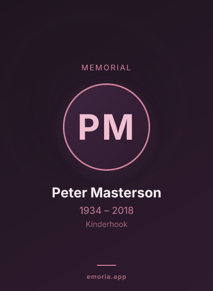 Memorial portrait of Peter Masterson