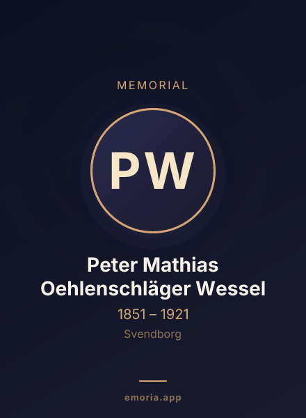Memorial portrait of Peter Mathias Oehlenschläger Wessel