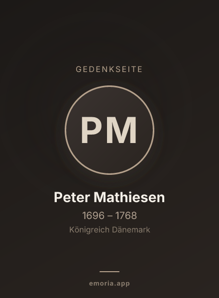 Gedenkportrait von Peter Mathiesen