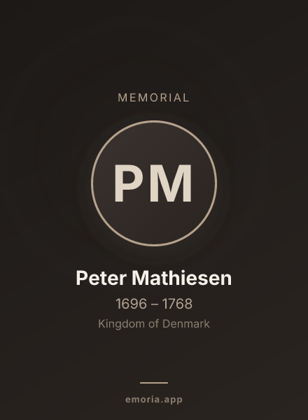 Memorial portrait of Peter Mathiesen