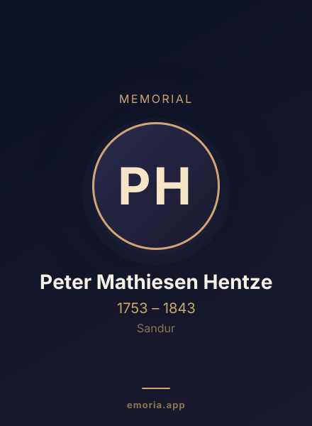 Memorial portrait of Peter Mathiesen Hentze