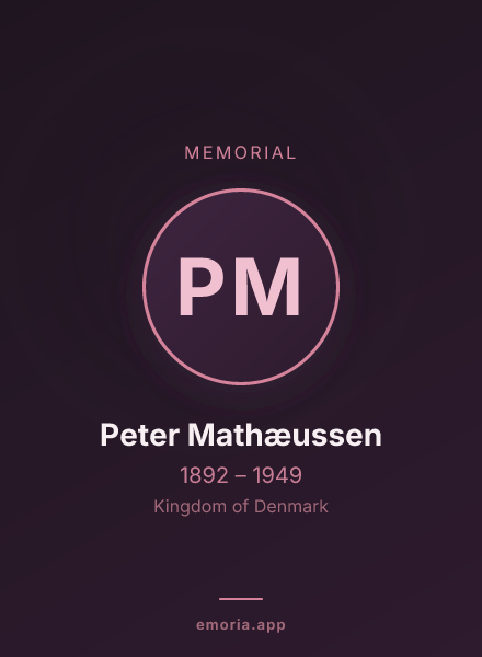 Memorial portrait of Peter Mathæussen