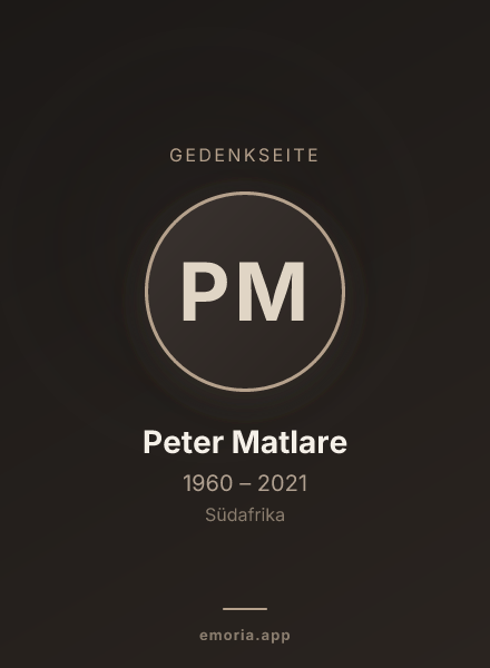 Gedenkportrait von Peter Matlare