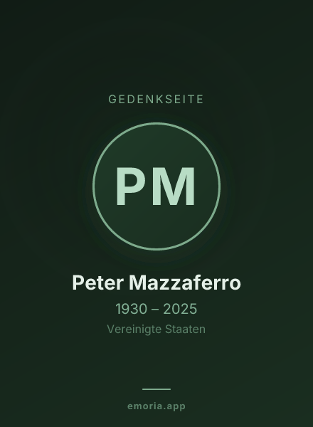 Gedenkportrait von Peter Mazzaferro