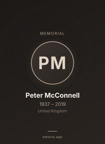 Memorial portrait of Peter McConnell