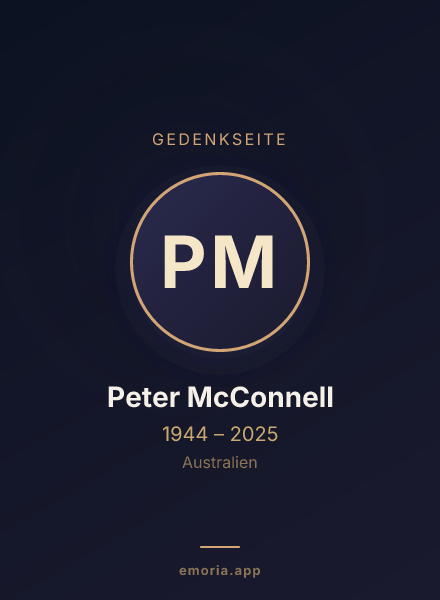 Gedenkportrait von Peter McConnell