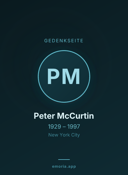 Gedenkportrait von Peter McCurtin