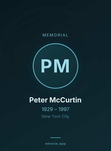 Memorial portrait of Peter McCurtin