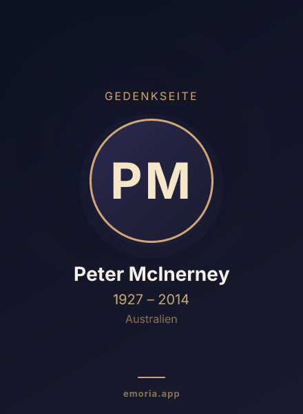 Gedenkportrait von Peter McInerney
