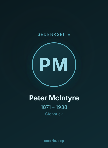 Gedenkportrait von Peter McIntyre